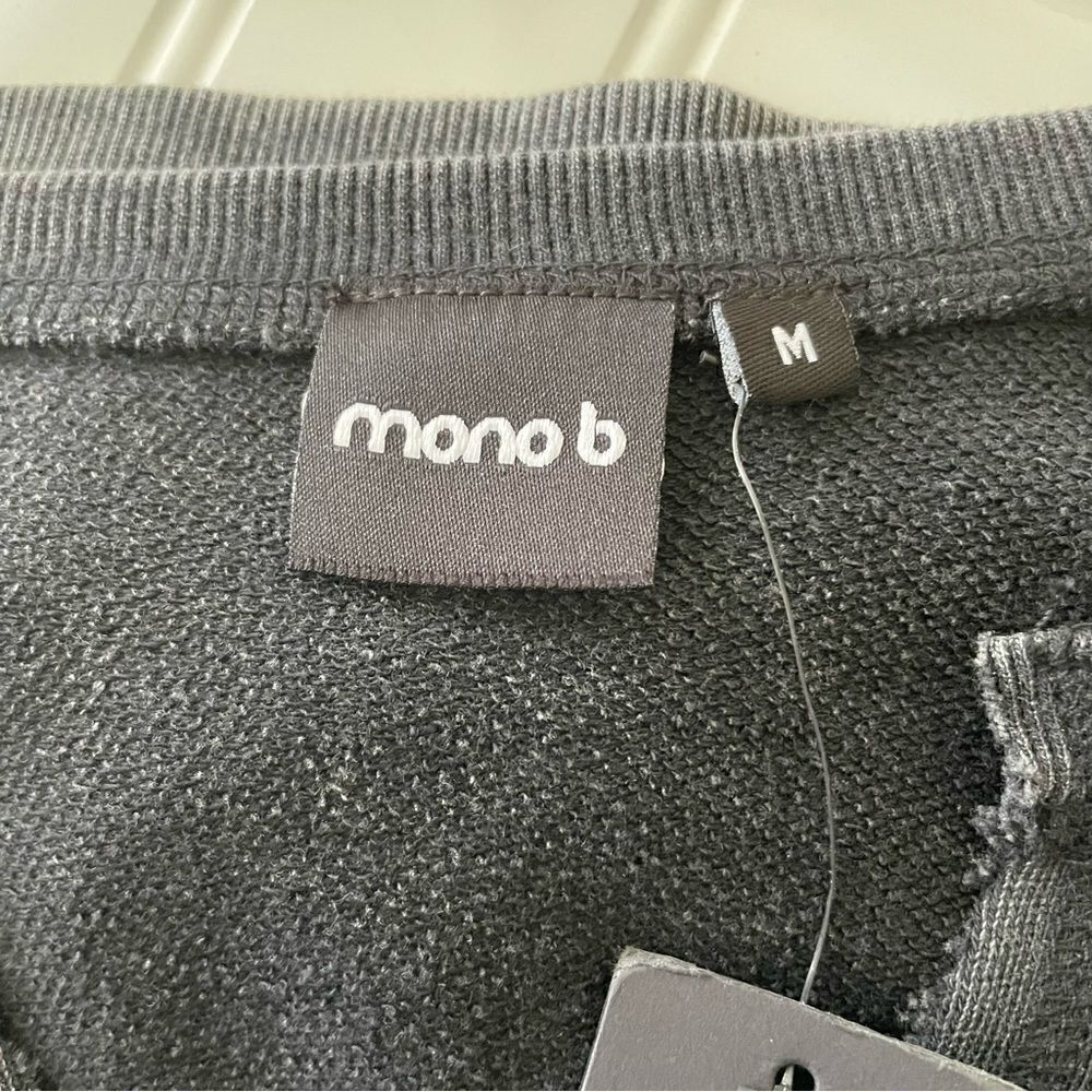 Mono B Mineral Wash Raglan Pullover - Size Medium - Picture 3 of 5